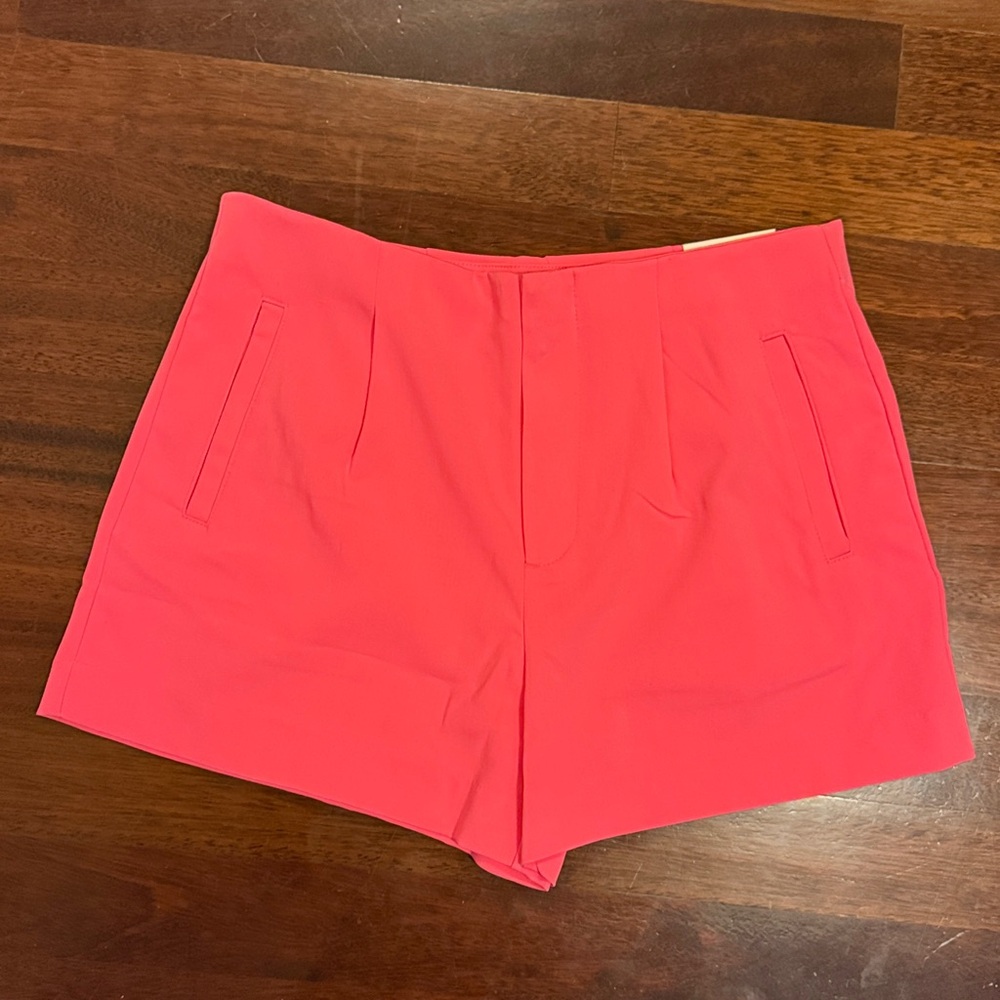 Vibrant Pink High-Waisted Shorts